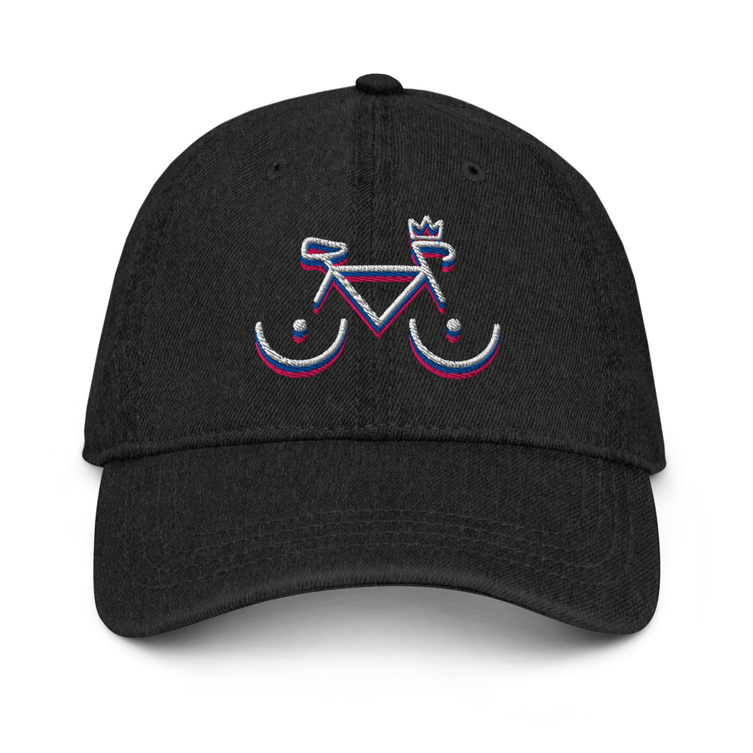 'Bike Rack: Tricolour' Denim Cap - THE FUN SHOP by Tegan