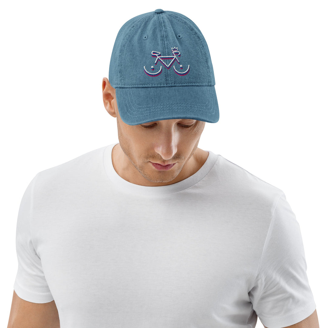 'Bike Rack: Tricolour' Denim Cap - THE FUN SHOP by Tegan