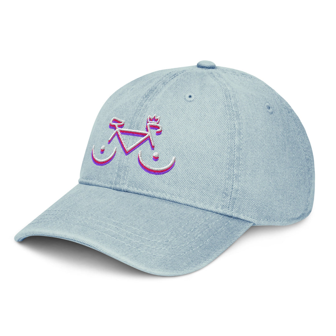'Bike Rack: Tricolour' Denim Cap - THE FUN SHOP by Tegan