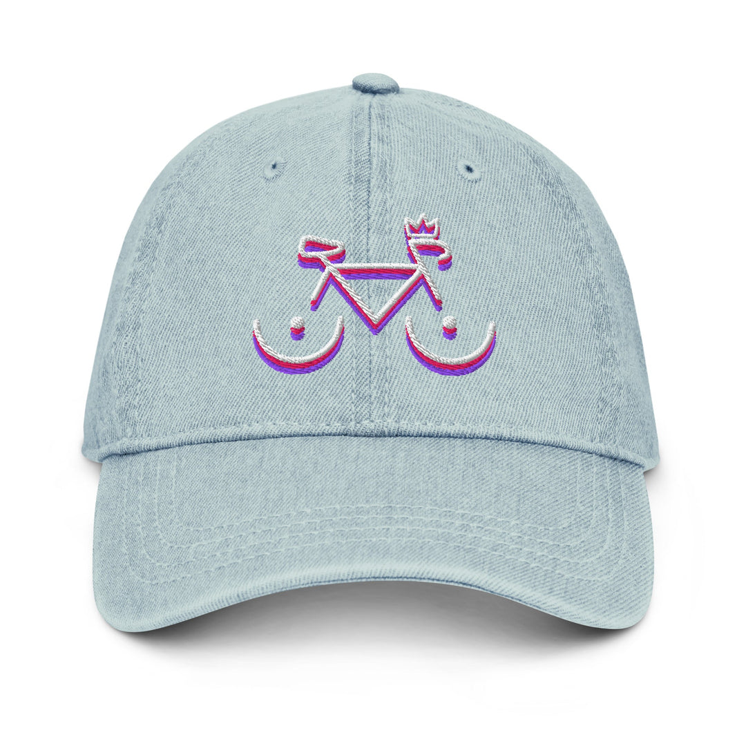 'Bike Rack: Tricolour' Denim Cap - THE FUN SHOP by Tegan