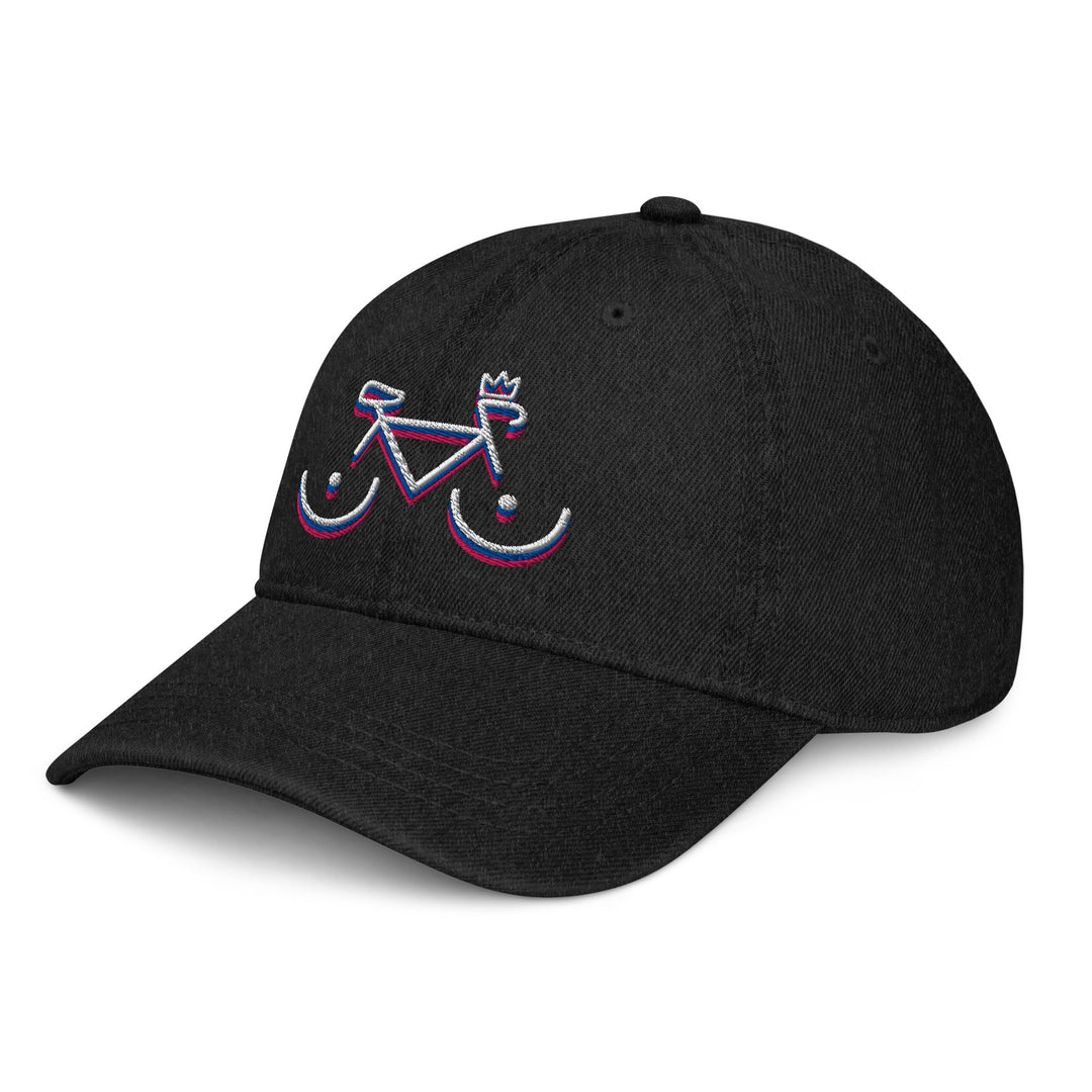 'Bike Rack: Tricolour' Denim Cap - THE FUN SHOP by Tegan