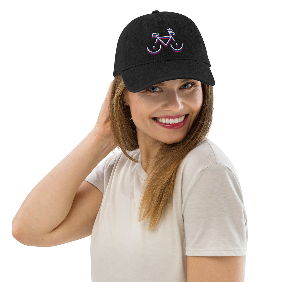 'Bike Rack: Tricolour' Denim Cap - THE FUN SHOP by Tegan