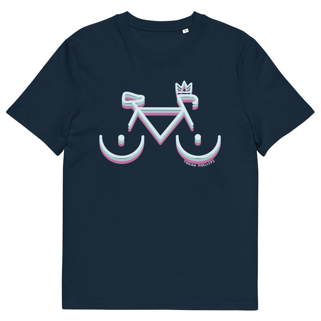 'Bike Rack: Tricolour' Organic Cotton Tee - THE FUN SHOP by Tegan