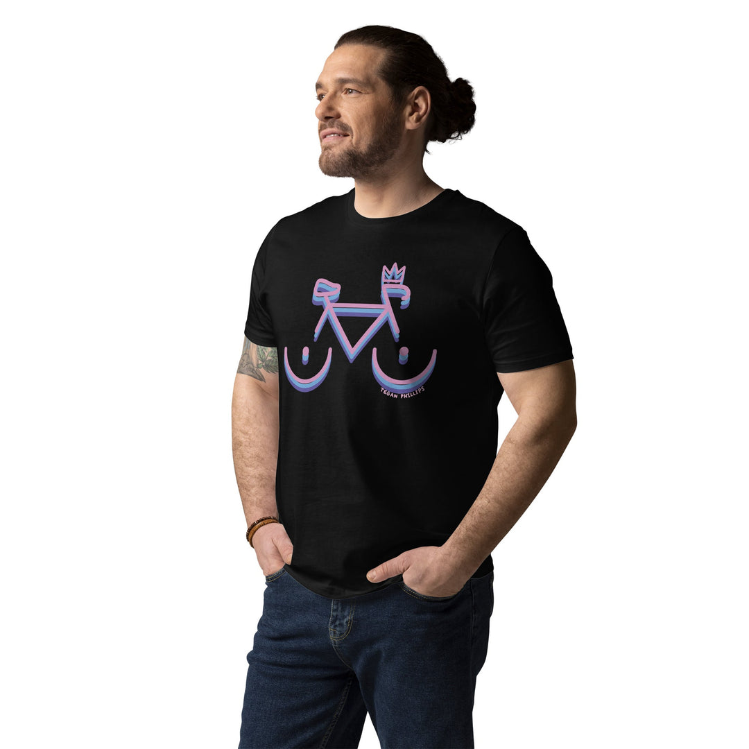 'Bike Rack: Tricolour' Organic Cotton Tee - THE FUN SHOP by Tegan