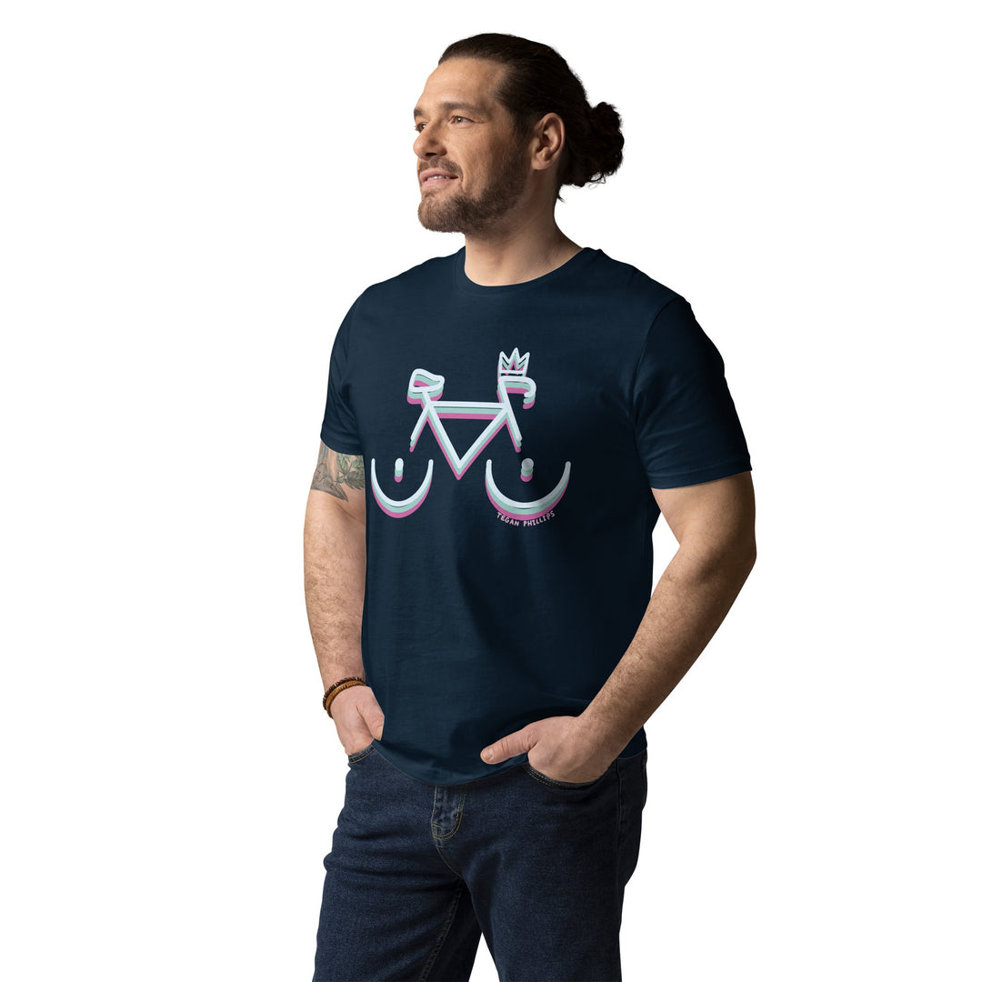 'Bike Rack: Tricolour' Organic Cotton Tee - THE FUN SHOP by Tegan