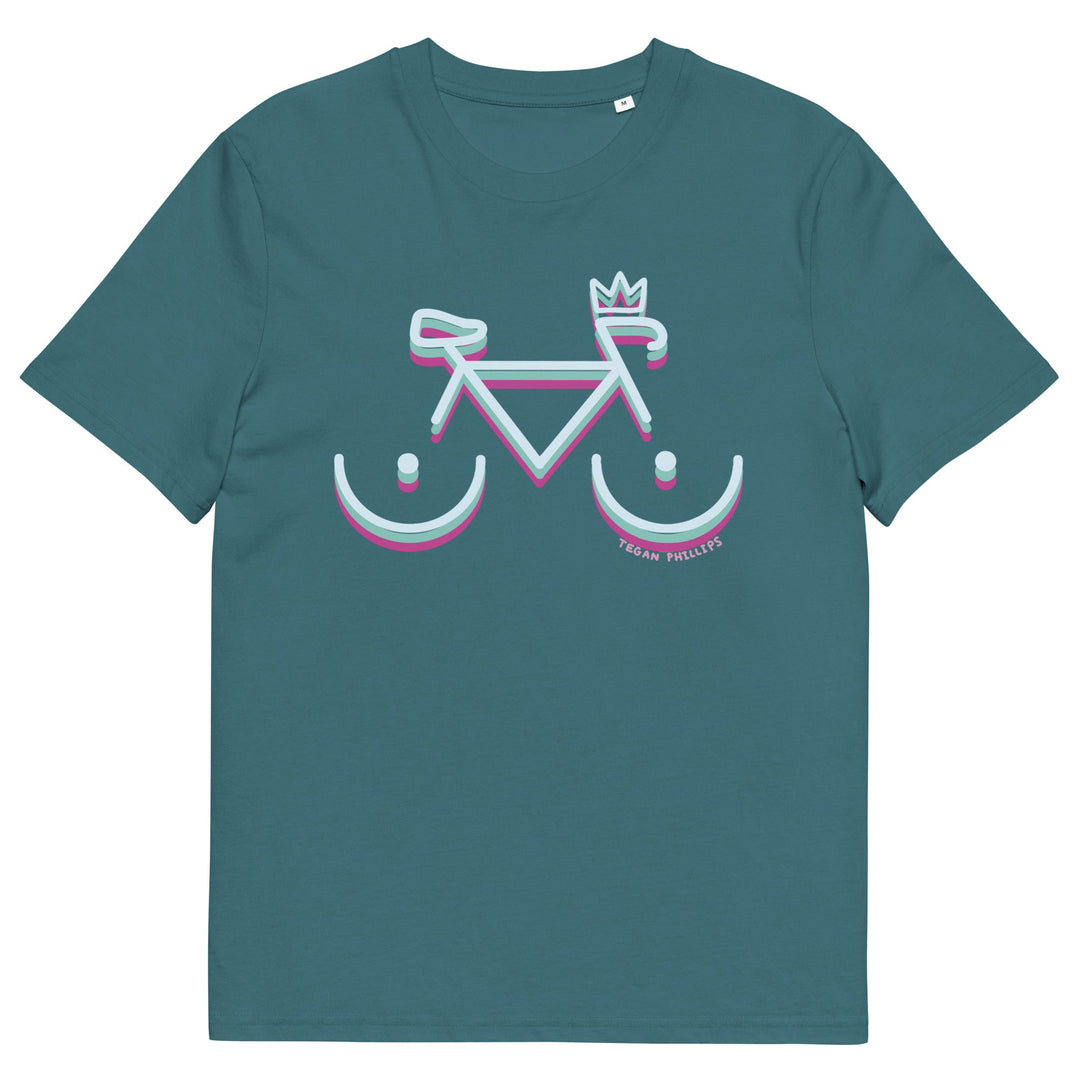 'Bike Rack: Tricolour' Organic Cotton Tee - THE FUN SHOP by Tegan