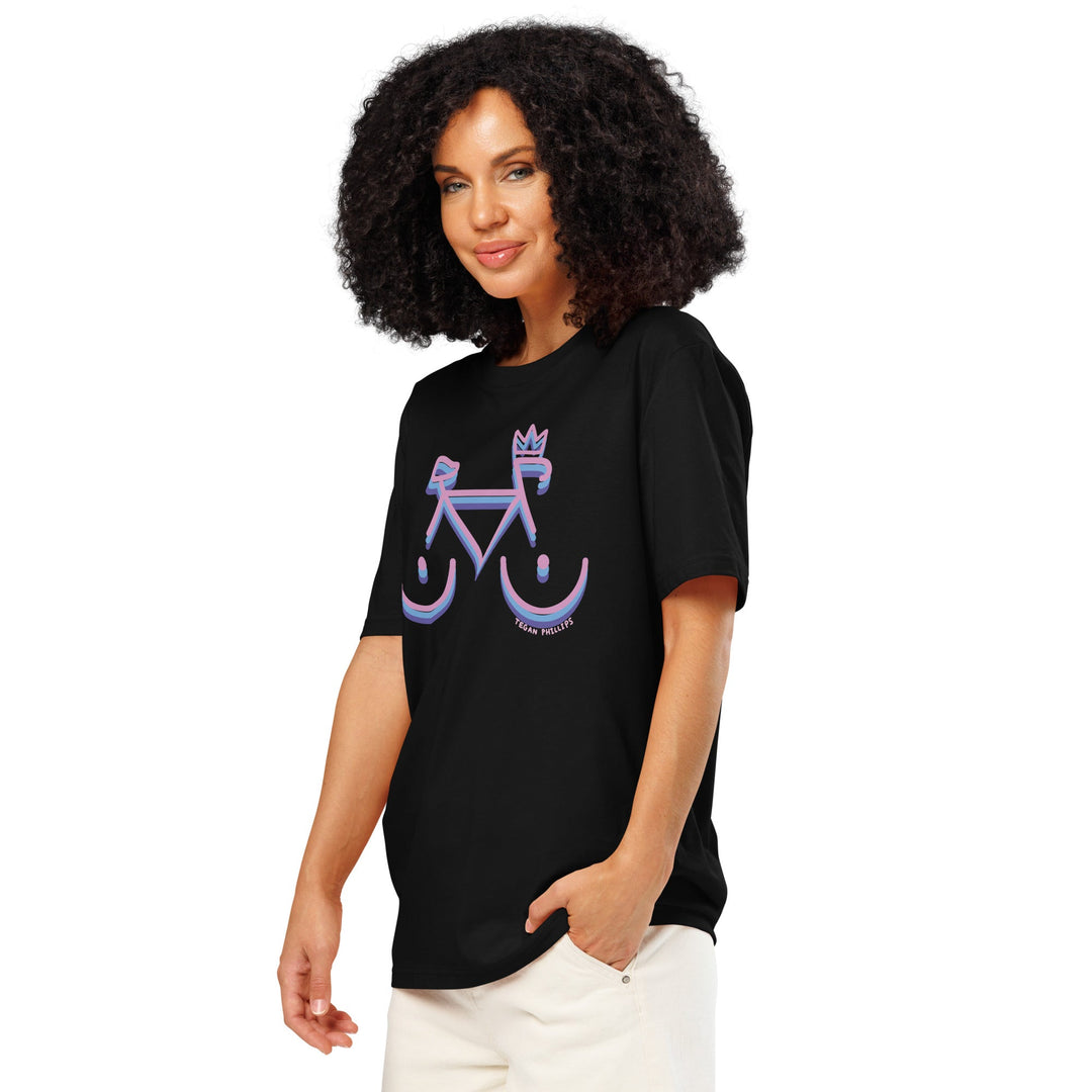 'Bike Rack: Tricolour' Organic Cotton Tee USA - THE FUN SHOP by Tegan