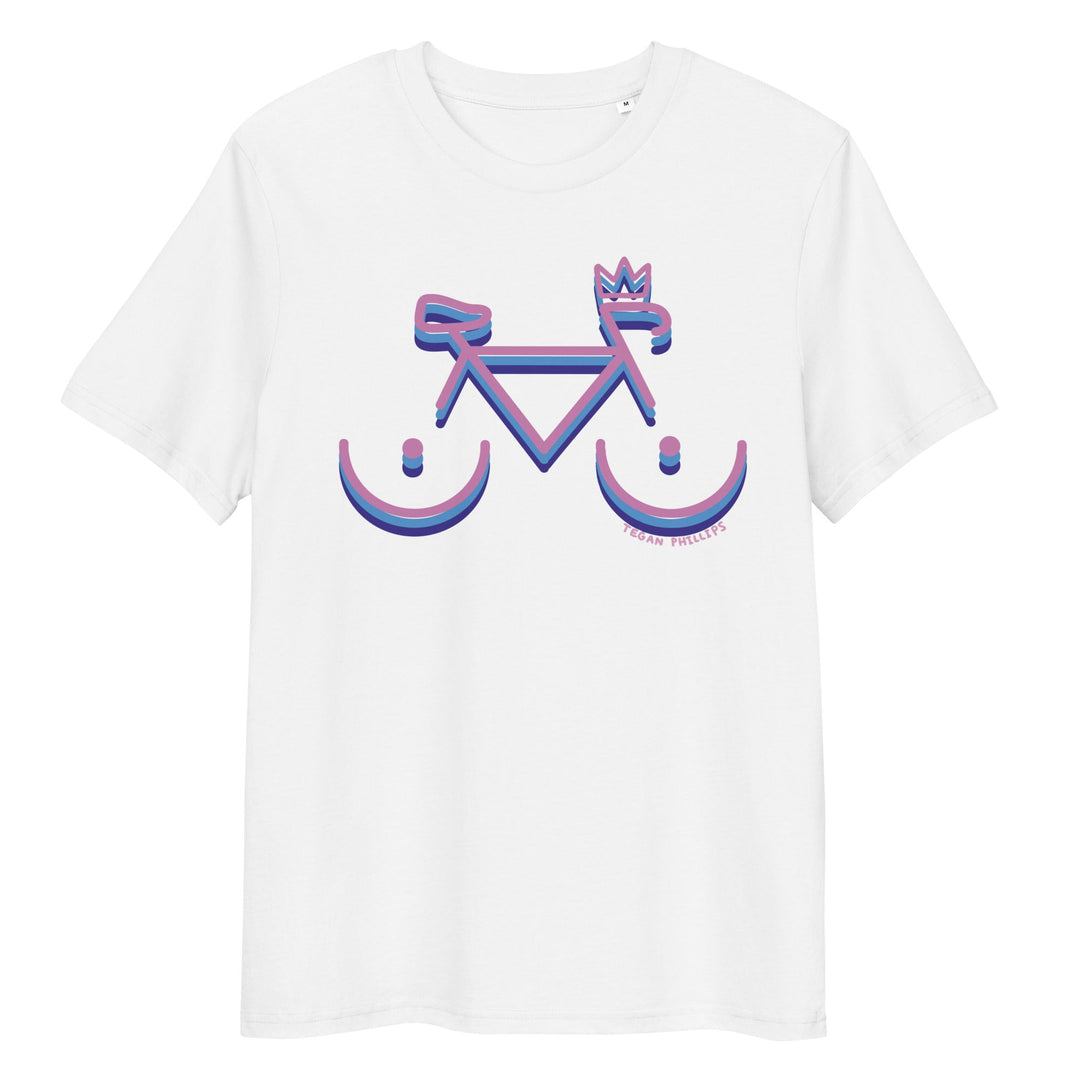 'Bike Rack: Tricolour' Organic Cotton Tee USA - THE FUN SHOP by Tegan