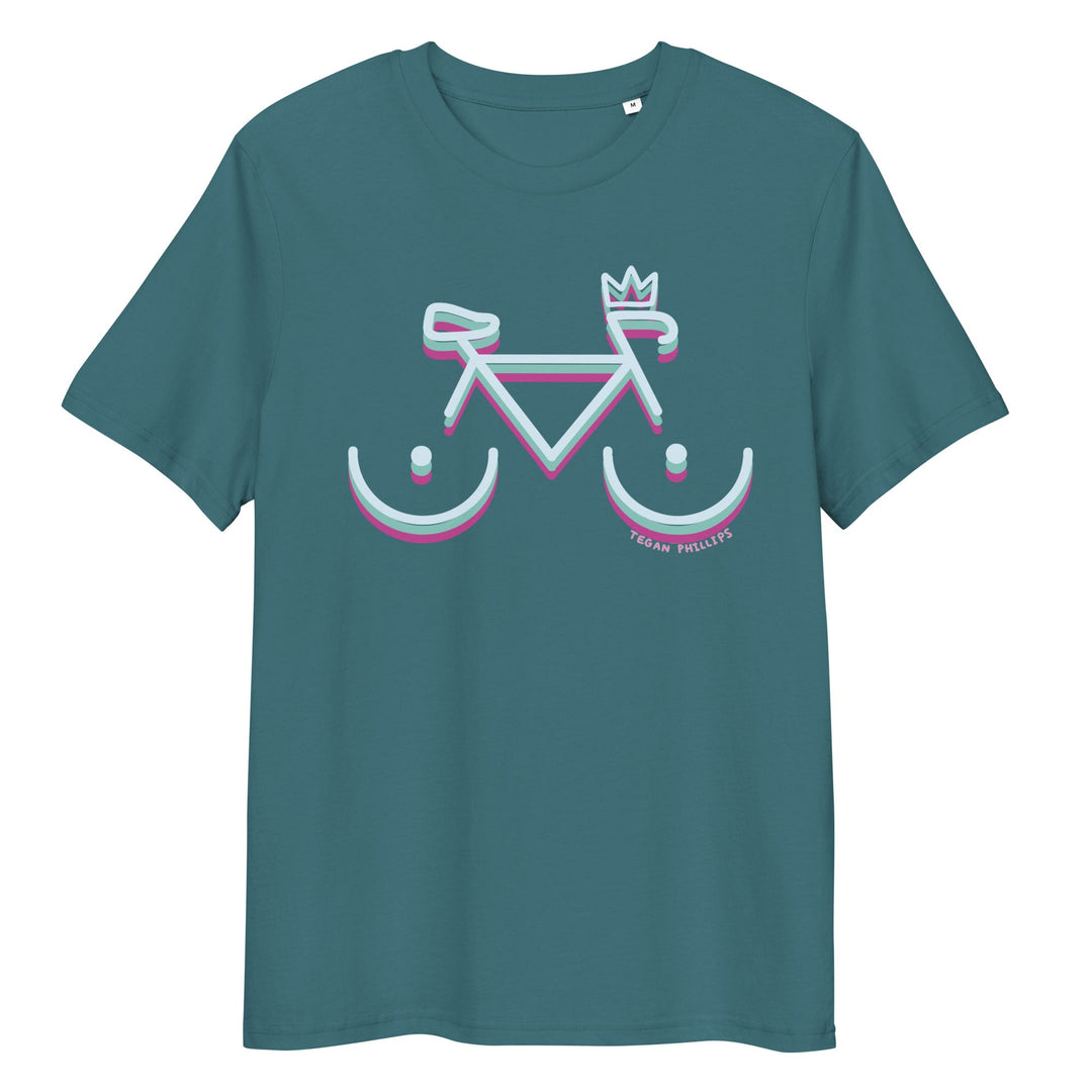 'Bike Rack: Tricolour' Organic Cotton Tee USA - THE FUN SHOP by Tegan