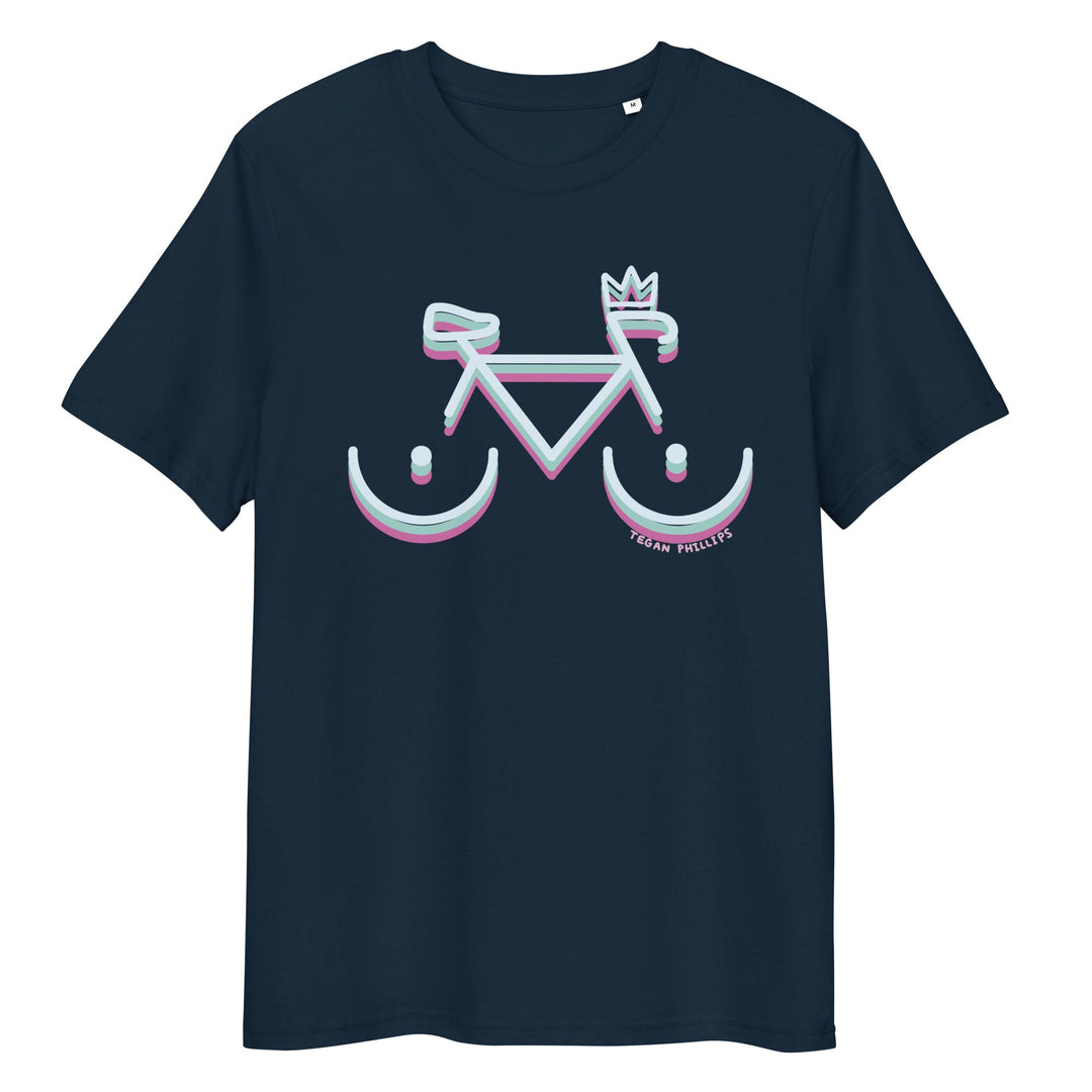 'Bike Rack: Tricolour' Organic Cotton Tee USA - THE FUN SHOP by Tegan