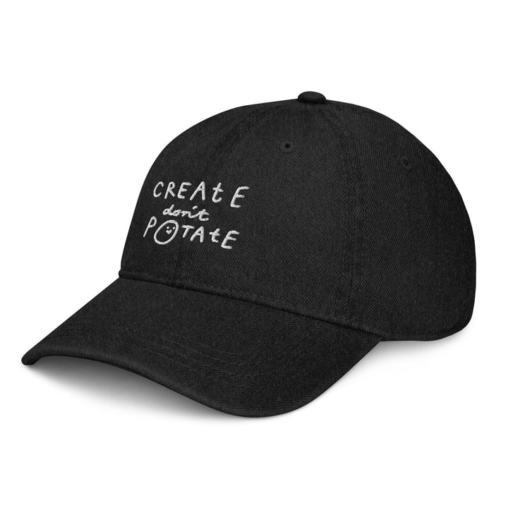 'Create Don't Potate' Denim Cap - The Fun Shop by Tegan