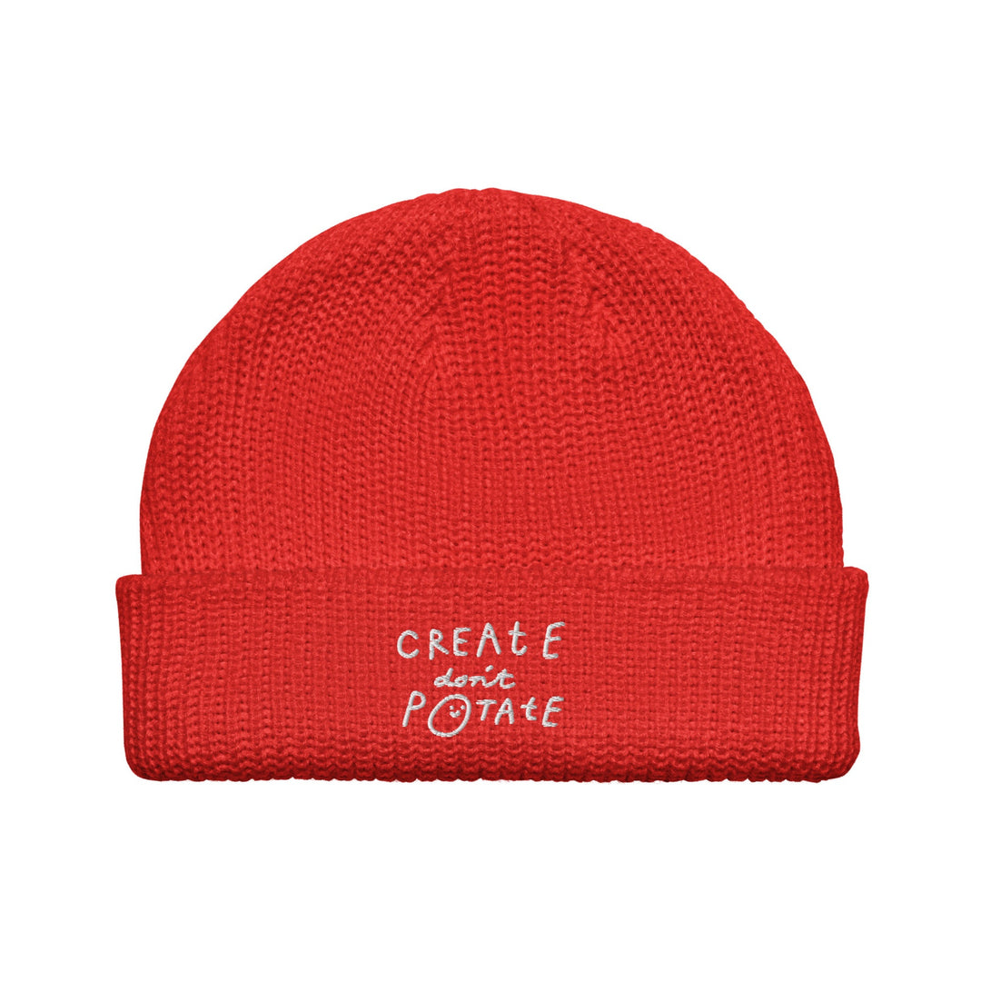 'Create Don't Potate' Fisherman beanie - The Fun Shop by Tegan