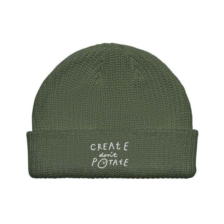'Create Don't Potate' Fisherman beanie - The Fun Shop by Tegan