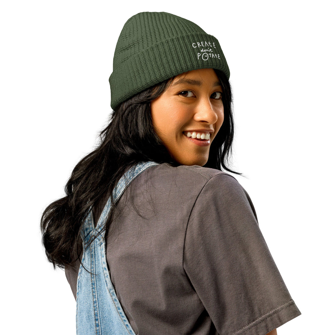 'Create Don't Potate' Fisherman beanie - The Fun Shop by Tegan