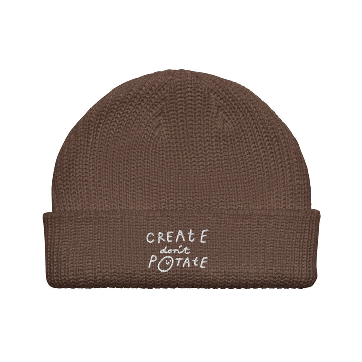 'Create Don't Potate' Fisherman beanie - The Fun Shop by Tegan
