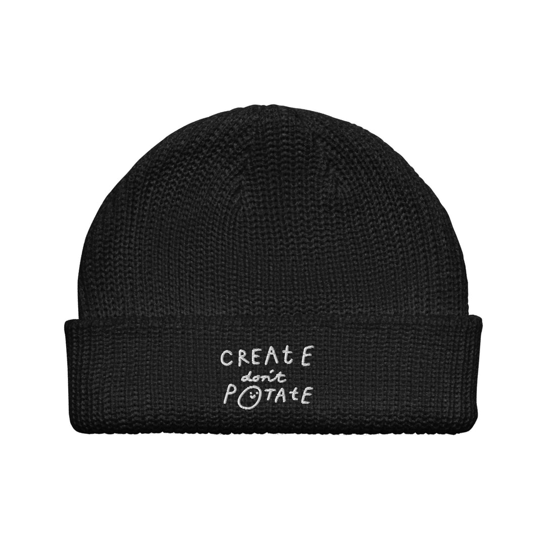 'Create Don't Potate' Fisherman beanie - The Fun Shop by Tegan
