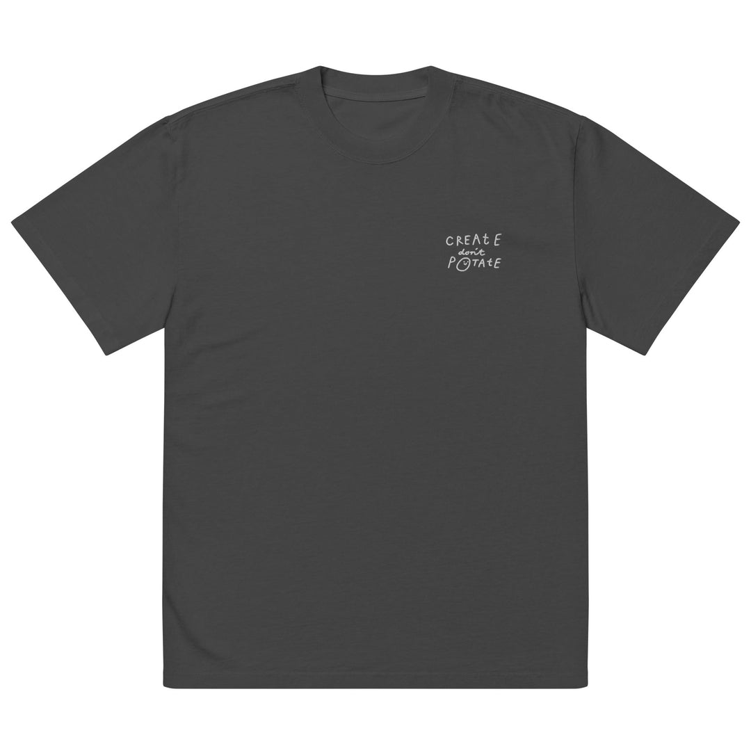 'Create Don't Potate' Oversized Faded Tee - The Fun Shop by Tegan