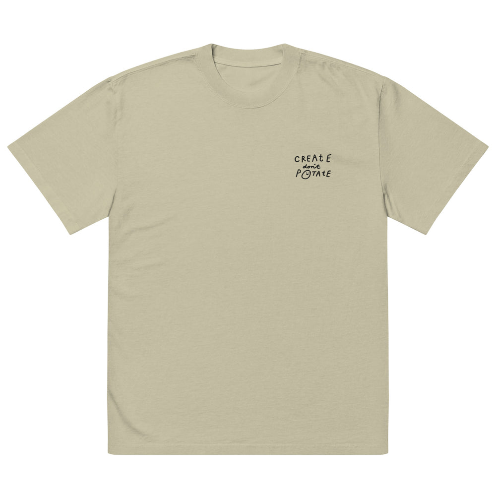 'Create Don't Potate' Oversized Faded Tee - The Fun Shop by Tegan
