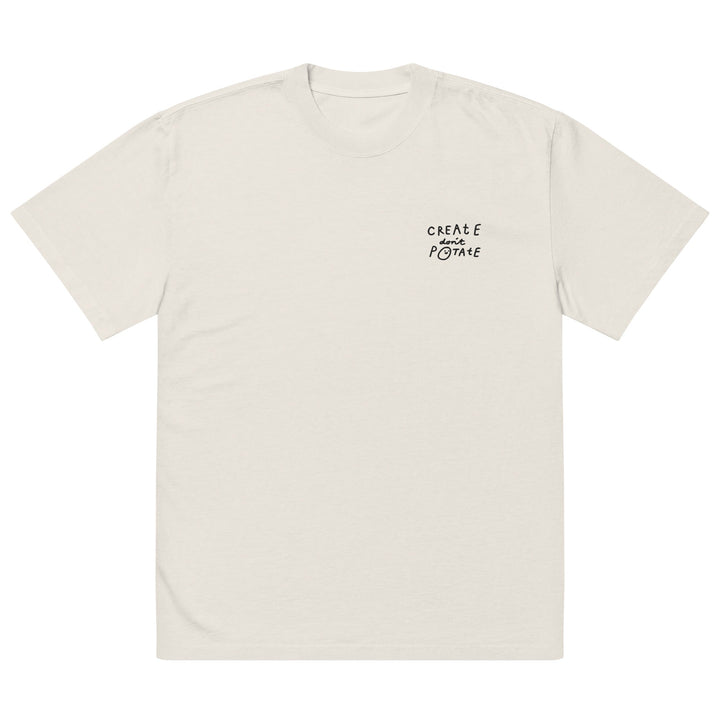 'Create Don't Potate' Oversized Faded Tee - The Fun Shop by Tegan