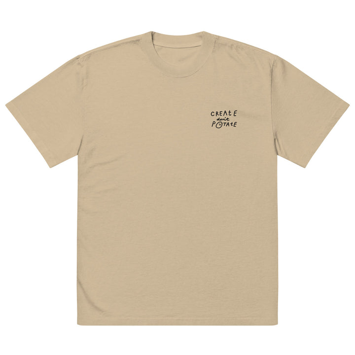 'Create Don't Potate' Oversized Faded Tee - The Fun Shop by Tegan