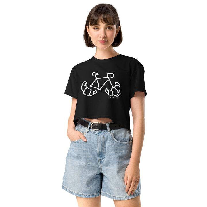 'Croissant Rack' Season of the Femmes crop tee - The Fun Shop by Tegan
