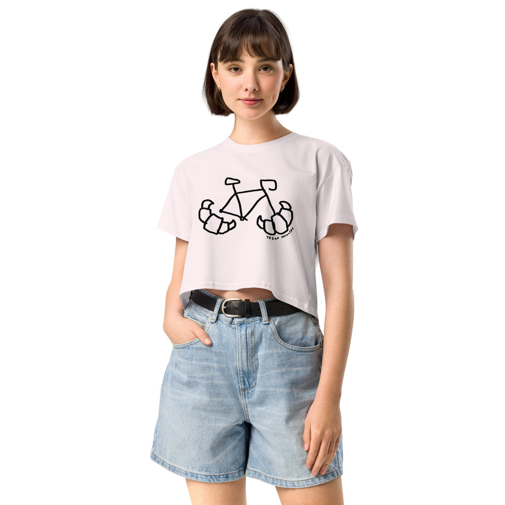 'Croissant Rack' Season of the Femmes crop tee - The Fun Shop by Tegan