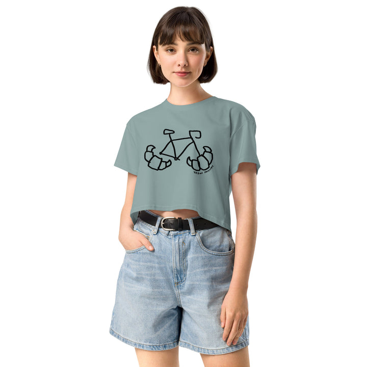 'Croissant Rack' Season of the Femmes crop tee - The Fun Shop by Tegan