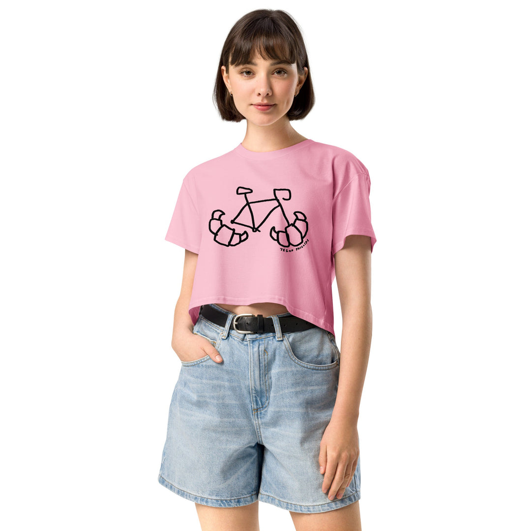 'Croissant Rack' Season of the Femmes crop tee - The Fun Shop by Tegan