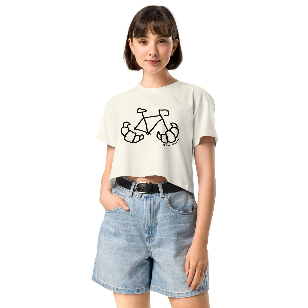 'Croissant Rack' Season of the Femmes crop tee - The Fun Shop by Tegan