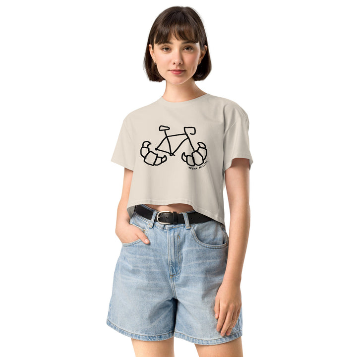 'Croissant Rack' Season of the Femmes crop tee - The Fun Shop by Tegan