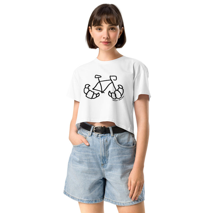 'Croissant Rack' Season of the Femmes crop tee - The Fun Shop by Tegan