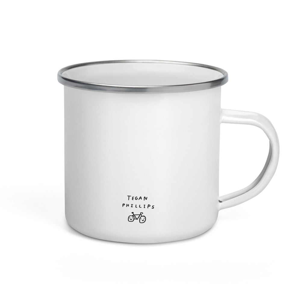 'Croissant Rack' Season of the Femmes Enamel Camping Mug - The Fun Shop by Tegan