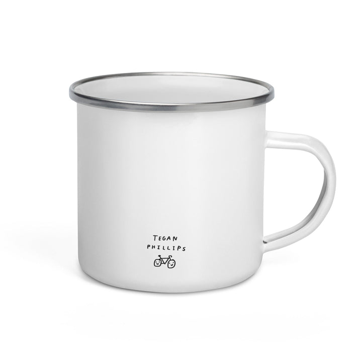 'Croissant Rack' Season of the Femmes Enamel Camping Mug - The Fun Shop by Tegan