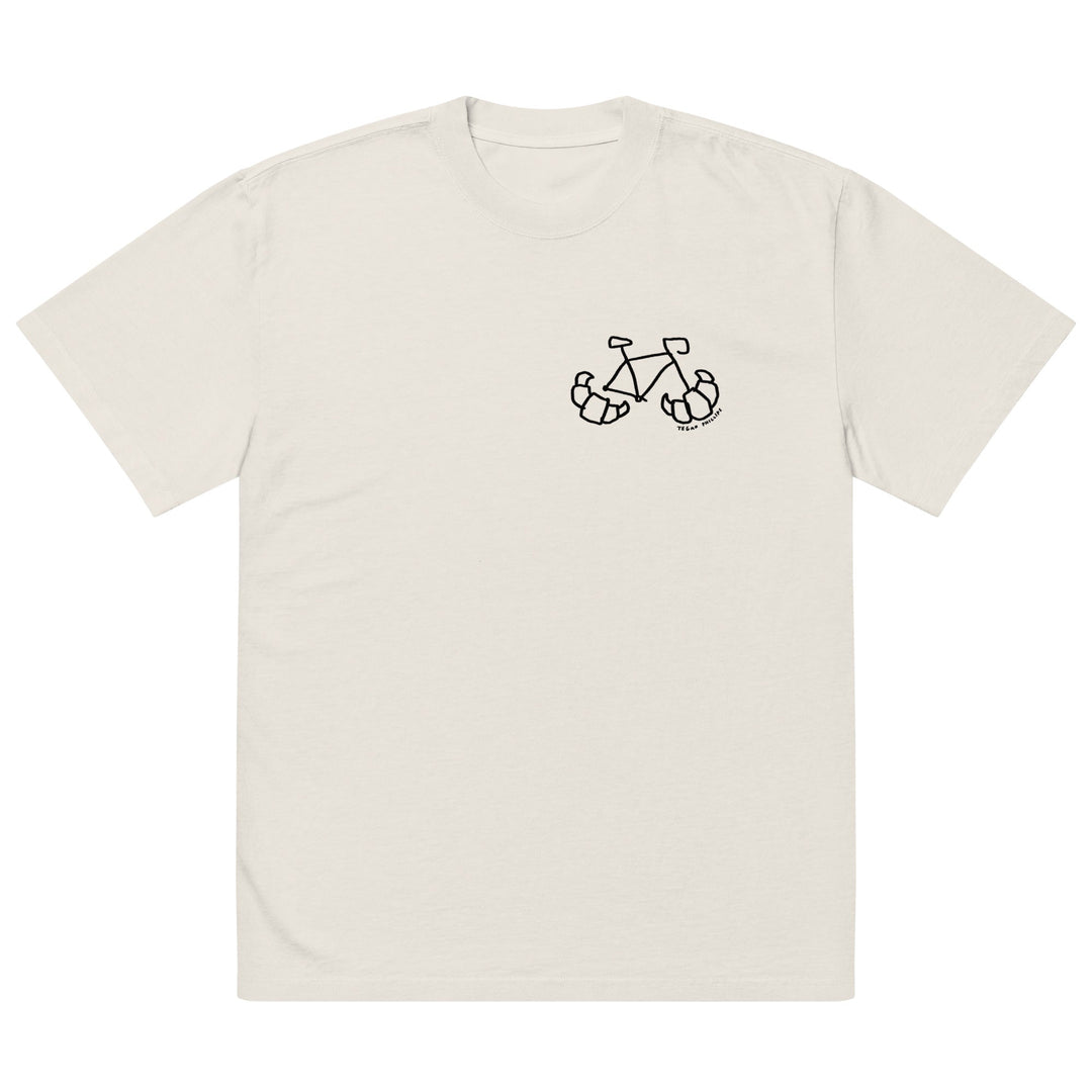 'Croissant Rack' Season of the Femmes Oversized tee - The Fun Shop by Tegan
