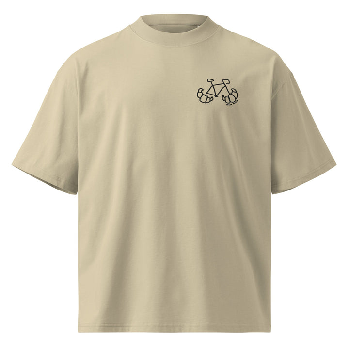 'Croissant Rack' Unisex Organic Oversized High Neck Tee - The Fun Shop by Tegan