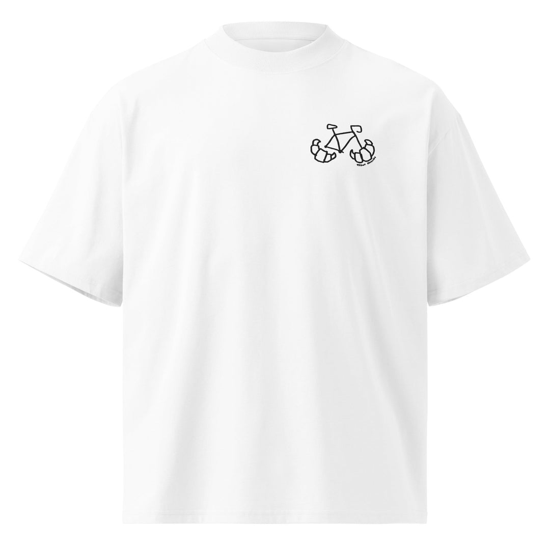 'Croissant Rack' Unisex Organic Oversized High Neck Tee - The Fun Shop by Tegan