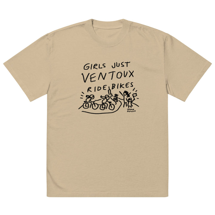 'Girls Just Ventoux Ride Bikes' Femmes Season Oversized tee - The Fun Shop by Tegan