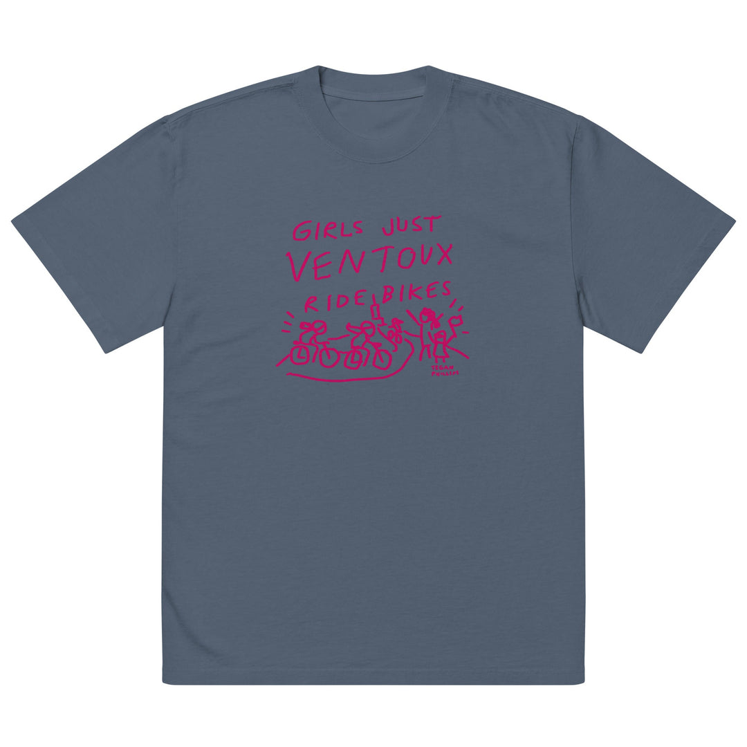 'Girls Just Ventoux Ride Bikes' Femmes Season Oversized tee - The Fun Shop by Tegan