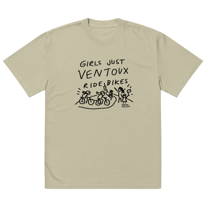 'Girls Just Ventoux Ride Bikes' Femmes Season Oversized tee - The Fun Shop by Tegan