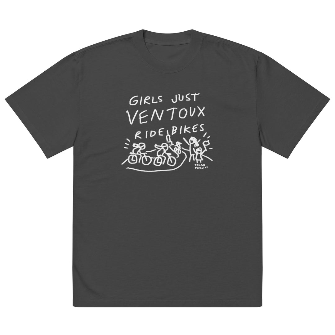 'Girls Just Ventoux Ride Bikes' Femmes Season Oversized tee - The Fun Shop by Tegan