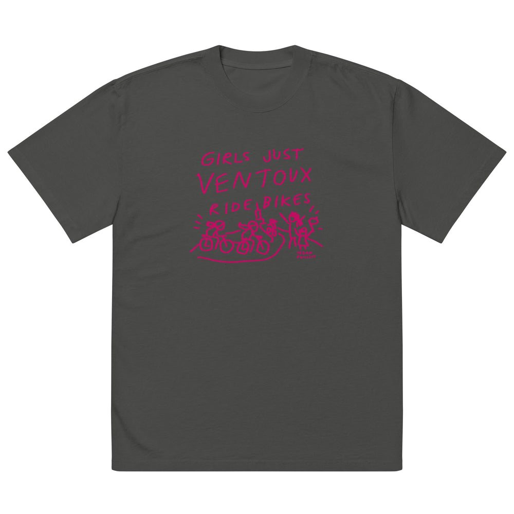 'Girls Just Ventoux Ride Bikes' Femmes Season Oversized tee - The Fun Shop by Tegan