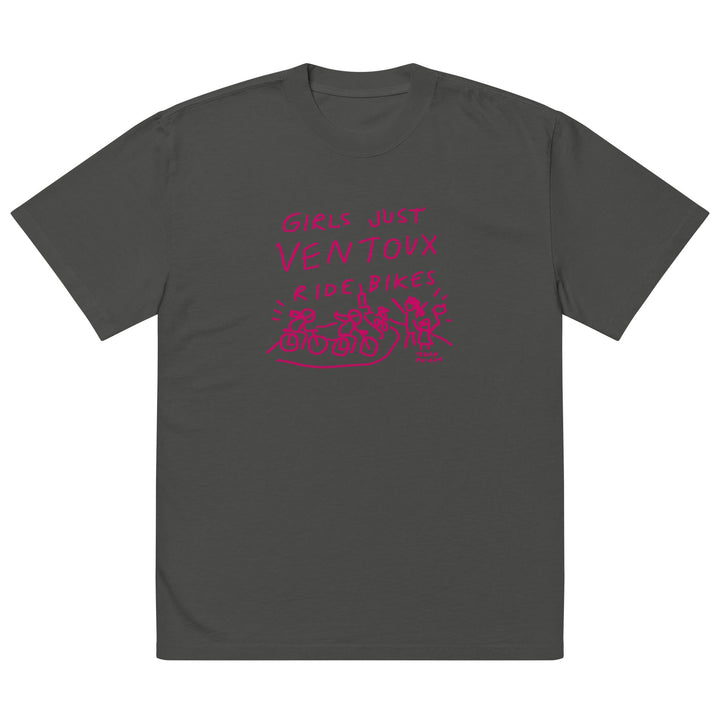 'Girls Just Ventoux Ride Bikes' Femmes Season Oversized tee - The Fun Shop by Tegan