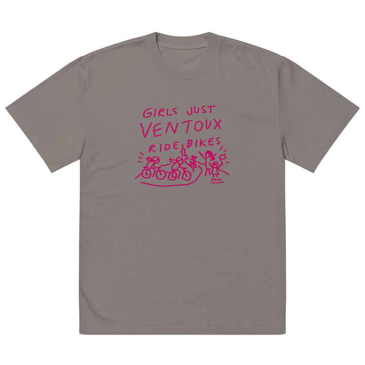 'Girls Just Ventoux Ride Bikes' Femmes Season Oversized tee - The Fun Shop by Tegan