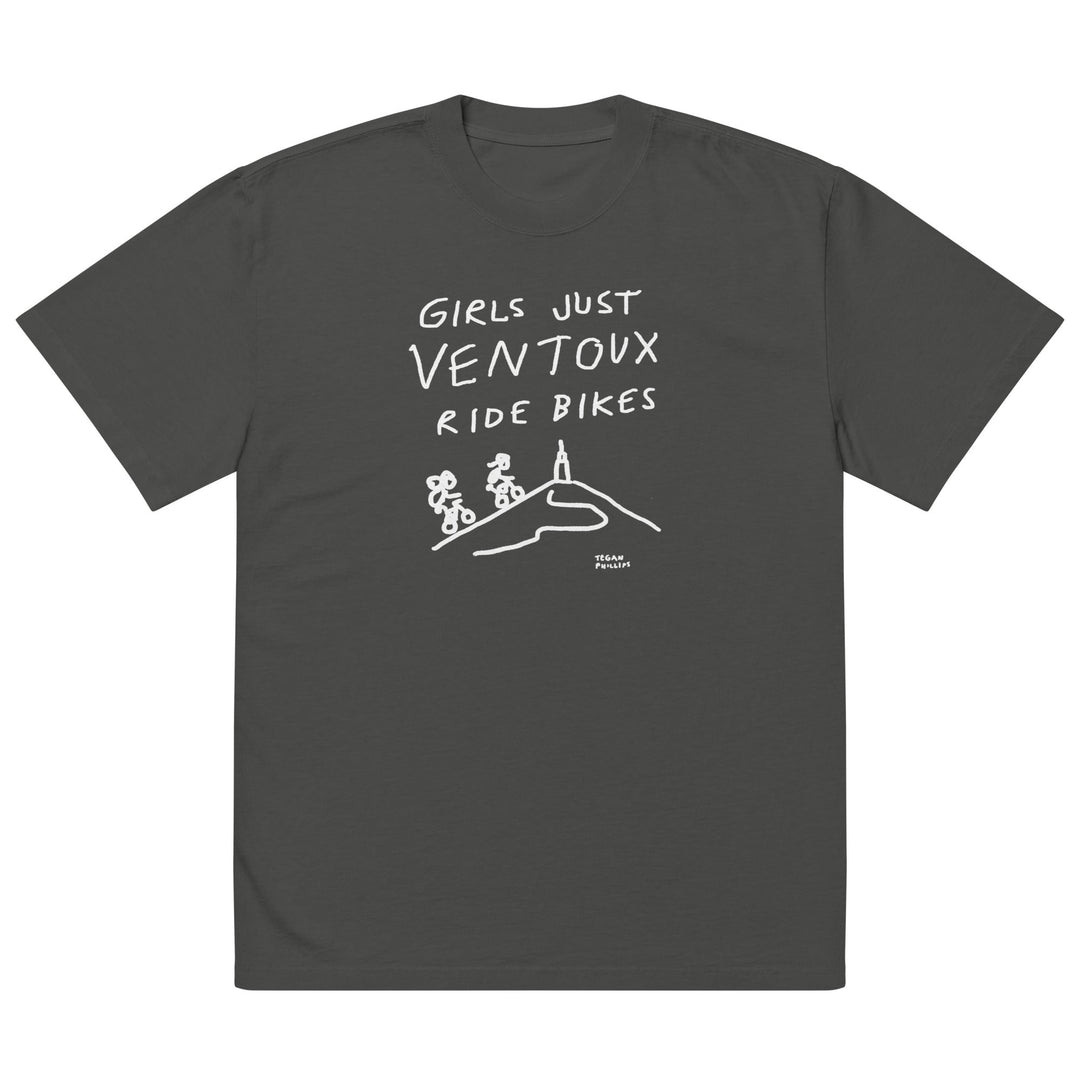 'Girls Just Ventoux Ride Bikes' Femmes Season Oversized tee - The Fun Shop by Tegan