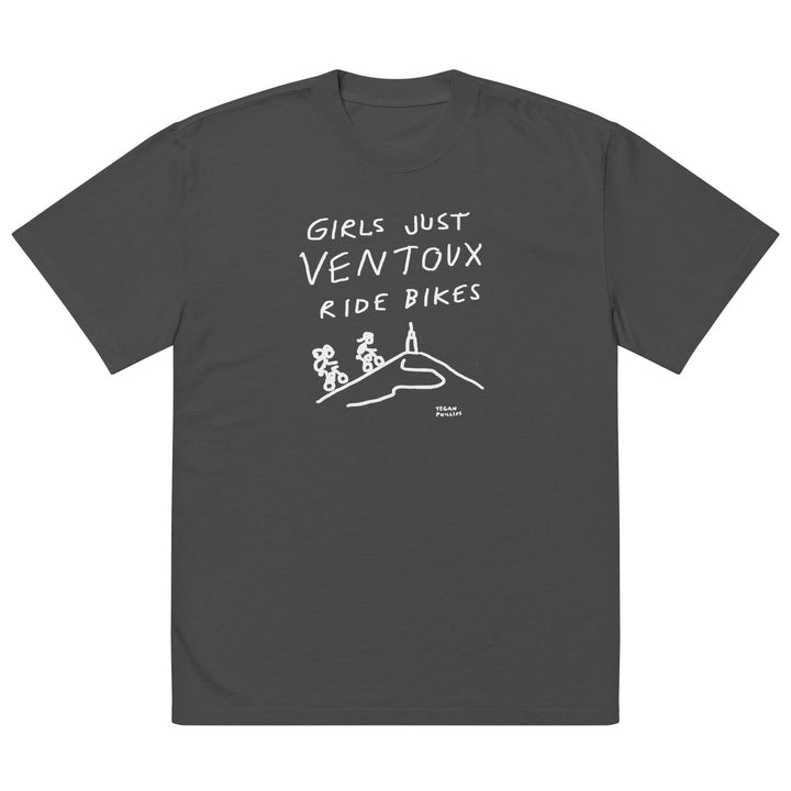 'Girls Just Ventoux Ride Bikes' Femmes Season Oversized tee - The Fun Shop by Tegan