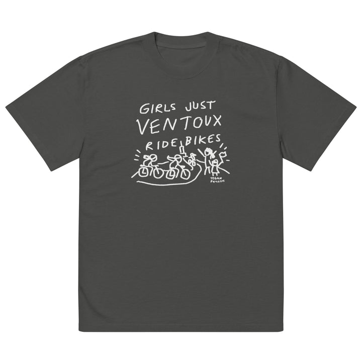 'Girls Just Ventoux Ride Bikes' Femmes Season Oversized tee - The Fun Shop by Tegan