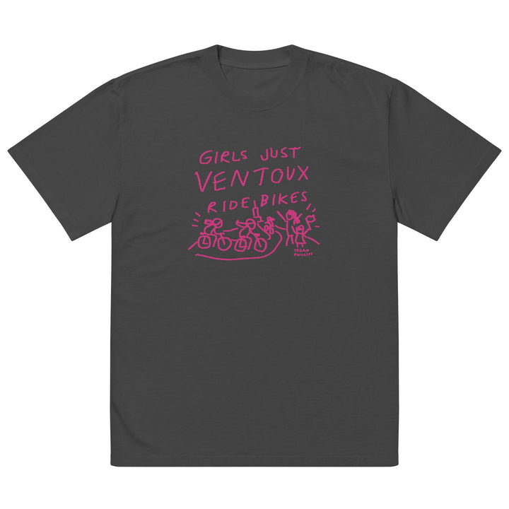 'Girls Just Ventoux Ride Bikes' Femmes Season Oversized tee - The Fun Shop by Tegan