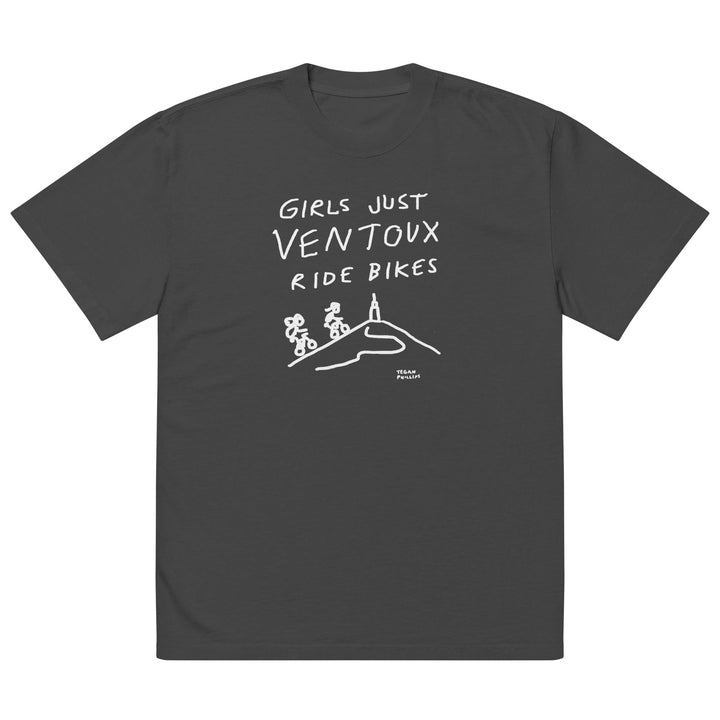 'Girls Just Ventoux Ride Bikes' Femmes Season Oversized tee - The Fun Shop by Tegan