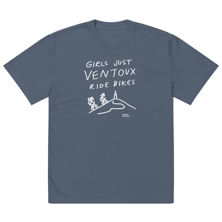 'Girls Just Ventoux Ride Bikes' Femmes Season Oversized tee - The Fun Shop by Tegan