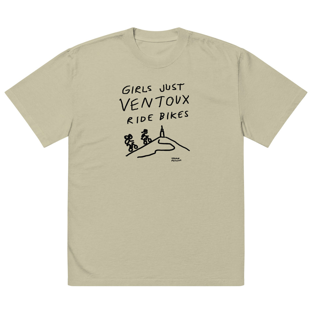 'Girls Just Ventoux Ride Bikes' Femmes Season Oversized tee - The Fun Shop by Tegan